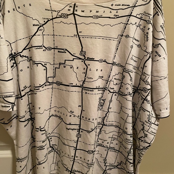 Rare Vintage ROUTE 66 Get Your Kicks All Over Map Print T Shirt 90s White SZ XL - Picture 2 of 3
